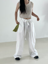 Natural Sleeky string pants