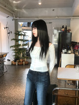 スクエアシャーリングリボンTシャツ