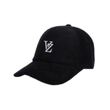 3D Monogram pigment Washing Corduroy Over Fit Ball Cap Black