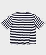ストライプピケTシャツ/Stripe Pique Tee (Navy)