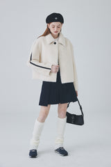 ビーガンレザーラインファージャケット / Vegan Leather Line Fur Jacket