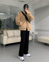 UI Mink Fur Turtleneck Zip-Up Jumper (5 colors)