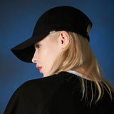 Metal tip over fit ball cap BLACK