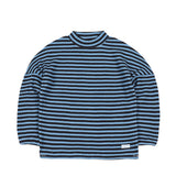 ストライプハイネックプルオーバー / BSR2223FWPO027 STRIPE HIGH NECK PULLOVER BLUE