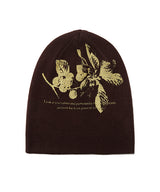 キルシーグラフィックビーニー / CHERRY GRAPHIC BEANIE [BROWN] (6656318341238)