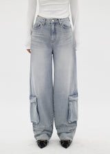 バルーンカーゴデニムパンツ / no.0001 balloon cargo denim pants