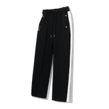 Mixed Fabric Knit KUYRI K Track Pants (Resort Black)