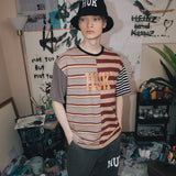 HUK MIX STRIPE T-SHIRT [2 COLOR]