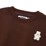 ウィティーバニークロップ丈スウェットシャツ／WITTY BUNNY CROP SWEATSHIRT [BROWN]