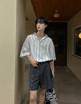 ショートベーシックハーフスラックス (2 color)