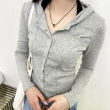 ビッタンボタンフード付きTシャツ / bitdan button hooded t-shirt