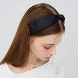 SATIN RIBBON HAIRBAND _ BLACK