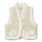 チェリーファーパディングベスト / CHERRY FUR PADDING VEST [BEIGE]