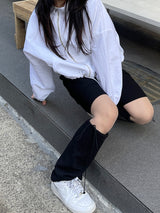 リボンストリングレッグウォーマー / Ribbon String Leg Warmer
