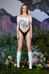 テイクイットアウトコルセットオフショルダー / Take It Out Corset Off-Shoulder WHITE