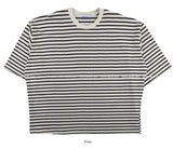 ASCLO Marine Stripe Three Quarter sleeve T Shirt (3color) (6565916049526)