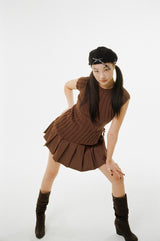 RIBBON HUNTING CAP / BLACK