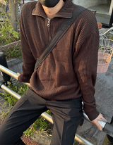 ASCLO Need U Half Zip Up Knit (4color)