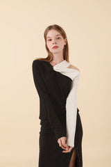 ツイストオフショルダーTシャツ