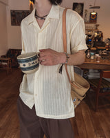 fair stripe open shirt (2 color)
