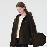 チェリーフリースフーディー付きジャンパー / CHERRY FLEECE HOODIE JUMPER [BROWN]