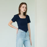 SQUARE T-SHIRT, NAVY