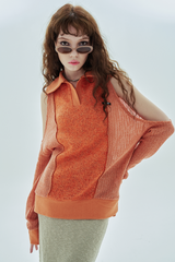 ホールカラーニット / hole collar knit_orange