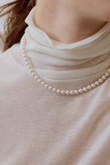 [14K] Essential Pearl Necklace (6mm)
