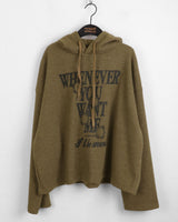 ワットエバーナッピングVネックボクシーレタリングフーディーTシャツ