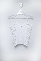 シャーリングコルセットスリーブレストップ / Shirring Corset Sleeveless Top (2 colors)