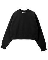 エンボスクロップドスウェット / Emboss Cropped Sweat-BLACK