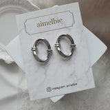 [Aespa Winter, Karina Piercing] Knotted Oval Ring Piercing - Silver Color