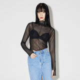 Layered See-through Top [BLACK] (6638351614070)