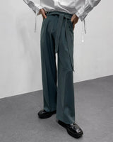 FLベルトサイドバンディングワイドスラックス/FL Belted Side Banding Wide Slacks (4 colors)