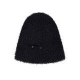 VA Brooch Soft Angora Beanie Black