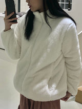 フラッフィーフリースジップアップジャケット