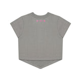 Symbol Scarf Cropped Short-Sleeved T-Shirt Cocoa