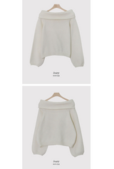 ラブリーピュアオフショルダーニット(4color)