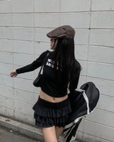 ベルベットカンカンスカートパンツ
