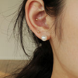 14Kゴールドボール3MMピアス/14K GOLD BALL 3MM EARRING_2COLOR (14k gold clutch)