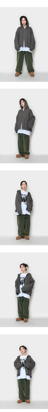ヘビークロップフードジップアップ / Heavy crop hood zip-up