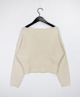 ソフトリップラインニット/Soft lip line knit (5color)