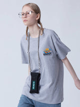 [ENJOY YOUR MEAL] HAMBURGER 1/2 T-SHIRT_GRAY (6582790783094)