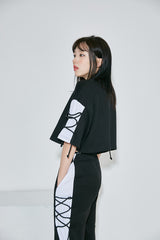 ストリングショートスリーブクロップTシャツ / (9068) XX String Short Sleeve Crop Tee