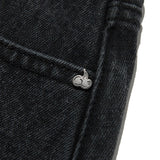 チェリープラネットデニムスカート / CHERRY PLANT DENIM SKIRT [BLACK]