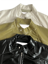 Mase Stitch Leather Coating Jacket (3color)