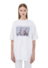 スリーキャッツTシャツ/[i-ts21-011] THREE CATS T-SHIRT_WHITE