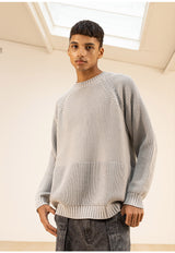 ハーフインシジョンオーバーニット/HALF INCISION OVERSIZED KNIT