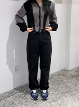 Leon straight black jean 