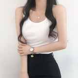 [Basic Item] Span Crop Sleeveless shirt